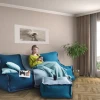 Бескаркасное кресло Лофт Бирюза, размер ХXXХL, жаккард-мальмо