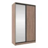 Шкафы-купе 2-х дверный Домашний дуб табачный Craft, зеркальный 