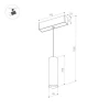 Трековый светодиодный светильник Arlight Mag-Orient-Spot-Hang-R45-12W Warm3000 035831 Трековый светодиодный светильник Arlight Mag-Orient-Spot-Hang-R45-12W Warm3000 035831