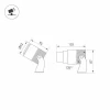 Уличный светодиодный светильник Arlight ALT-RAY-ZOOM-R52-8W Warm3000 (WH, 10-40 deg, 230V) 042676