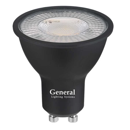 Лампа General GLDEN-MR16-DIF-15-230-GU10-6500 Черная Dif 60