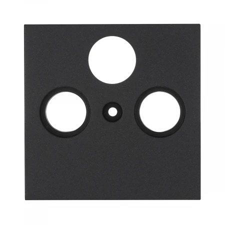 Накладка LK Studio розетки TV+FM+SAT, 2(3) отверстия (черный бархат) LK80 845208-1