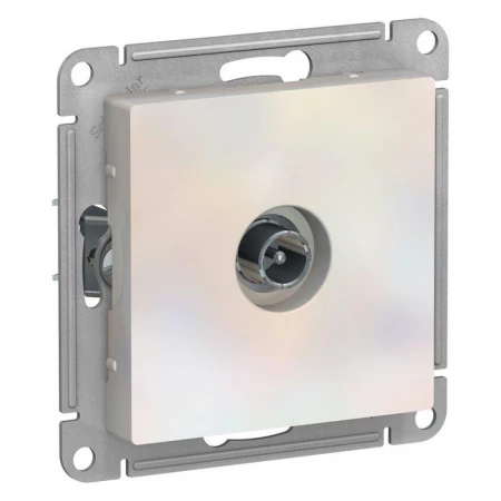 ТВ-розетка оконечная Systeme Electric AtlasDesign жемчужная ATN000491