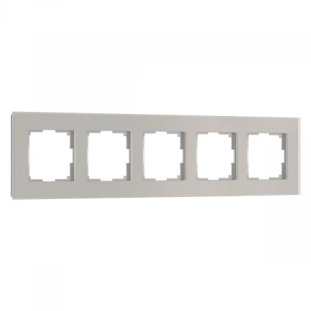 Рамка Werkel Senso на 5 постов дымчатый стекло soft-touch W0053117 4690389214301 Рамка Werkel Senso на 5 постов дымчатый стекло soft-touch W0053117 4690389214301