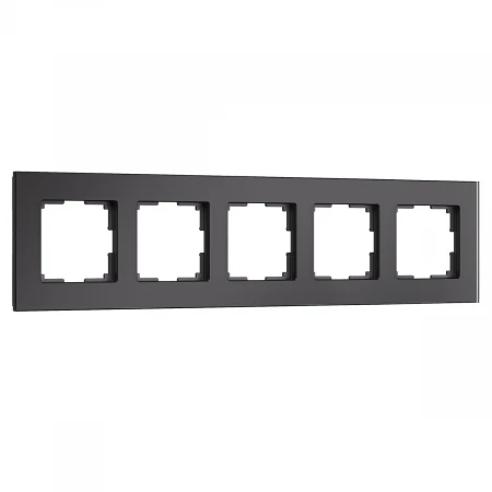 Рамка Werkel Senso на 5 постов черный стекло soft-touch W0053108 4690389214288 Рамка Werkel Senso на 5 постов черный стекло soft-touch W0053108 4690389214288