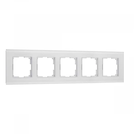 Рамка Werkel Senso на 5 постов белый стекло soft-touch W0053101 4690389214271 Рамка Werkel Senso на 5 постов белый стекло soft-touch W0053101 4690389214271