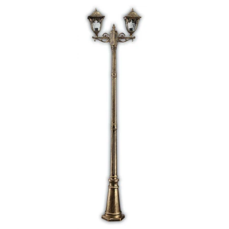 Светильник садово-парковый Feron PL4078 столб четырехгранный 2*60W E27 230V, черное золото