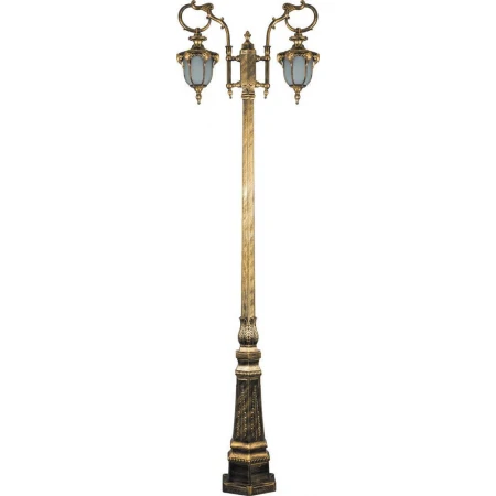 Светильник садово-парковый Feron PL4058 столб шестигранный 2*60W 230V E27, черное золото