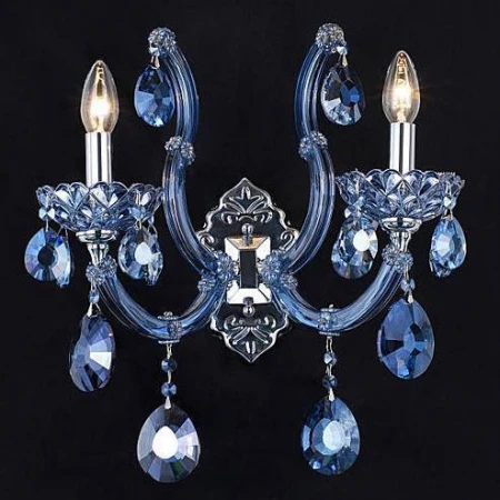 Хрустальное бра Natali Kovaltseva 10651/2W CHROME, SAPPHIRE Milano