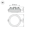 Встраиваемый светодиодный светильник Arlight LTD-95SOL-10W Day White 017990