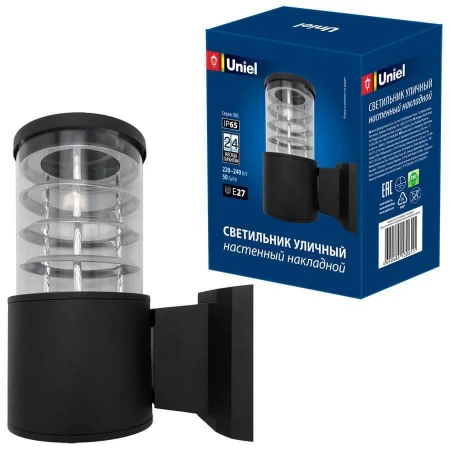 Уличный настенный светильник (UL-00006809) Uniel UUL-S11A 60W/E27 IP65 Black